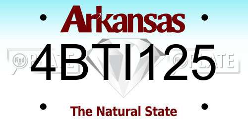 4BTI125 Arkansas License Plate