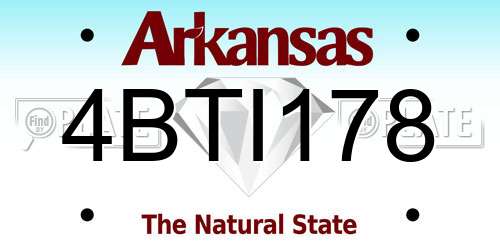 4BTI178 Arkansas License Plate