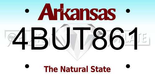 4BUT861 Arkansas License Plate