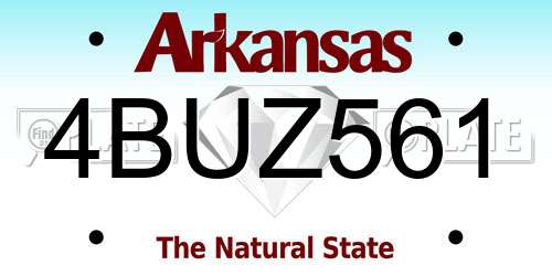 4BUZ561 Arkansas License Plate