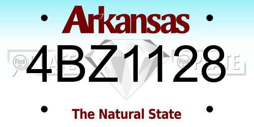 4BZ1128 Arkansas License Plate