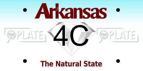 4C Arkansas License Plate