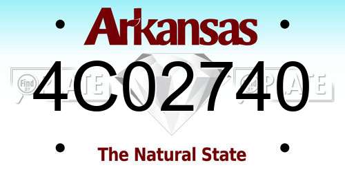 4C02740 Arkansas License Plate