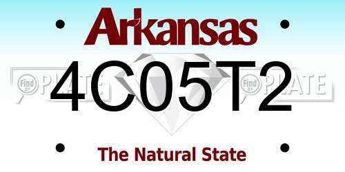 4C05T2 Arkansas License Plate
