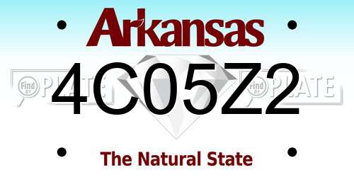 4C05Z2 Arkansas License Plate