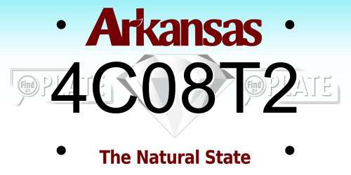 4C08T2 Arkansas License Plate