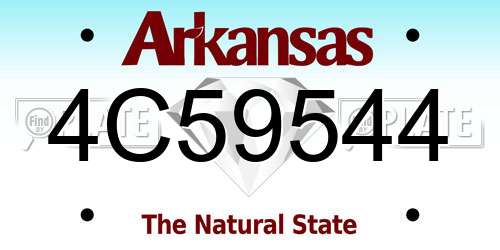 4C59544 Arkansas License Plate