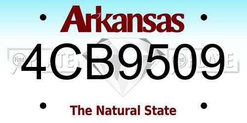 4CB9509 Arkansas License Plate