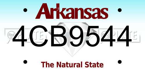4CB9544 Arkansas License Plate