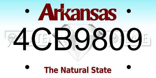 4CB9809 Arkansas License Plate