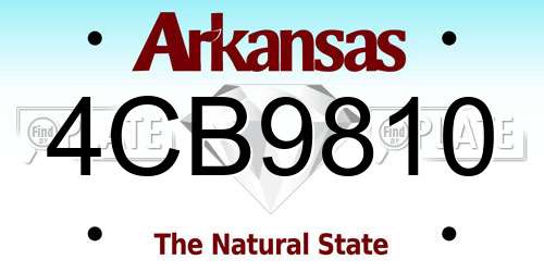4CB9810 Arkansas License Plate