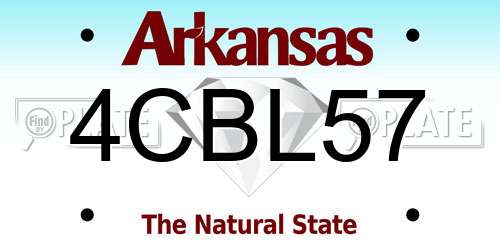 4CBL57 Arkansas License Plate