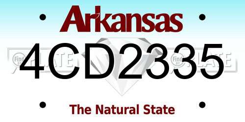 4CD2335 Arkansas License Plate