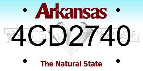 4CD2740 Arkansas License Plate
