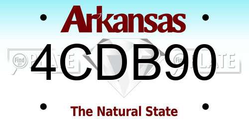 4CDB90 Arkansas License Plate