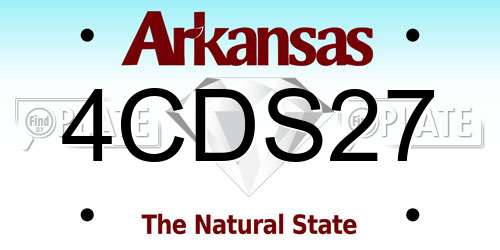 4CDS27 Arkansas License Plate