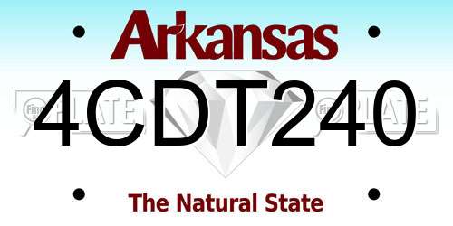 4CDT240 Arkansas License Plate