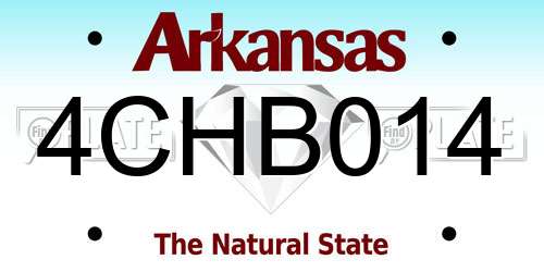 4CHB014 Arkansas License Plate