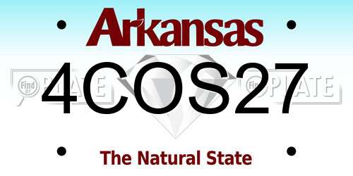 4COS27 Arkansas License Plate