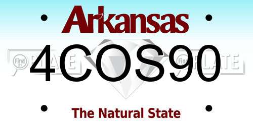 4COS90 Arkansas License Plate