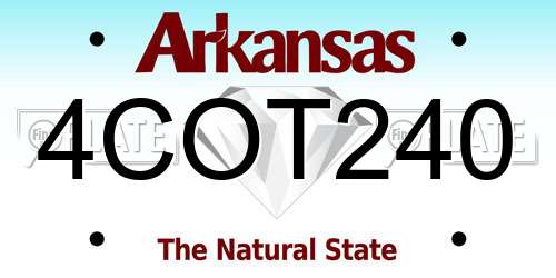 4COT240 Arkansas License Plate