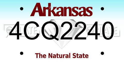 4CQ2240 Arkansas License Plate