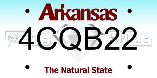 4CQB22 Arkansas License Plate