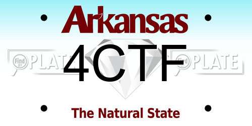 4CTF Arkansas License Plate