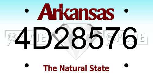4D28576 Arkansas License Plate