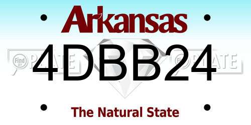 4DBB24 Arkansas License Plate