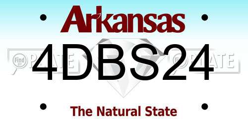 4DBS24 Arkansas License Plate