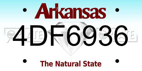 4DF6936 Arkansas License Plate
