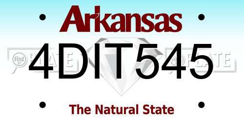4DIT545 Arkansas License Plate
