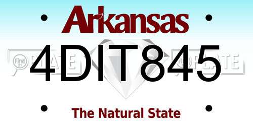 4DIT845 Arkansas License Plate