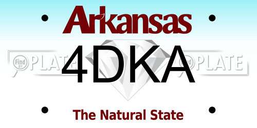 4DKA Arkansas License Plate