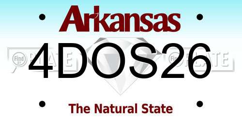 4DOS26 Arkansas License Plate