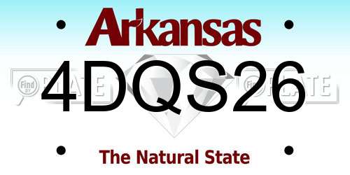4DQS26 Arkansas License Plate