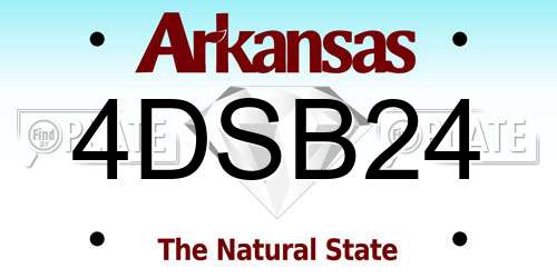 4DSB24 Arkansas License Plate
