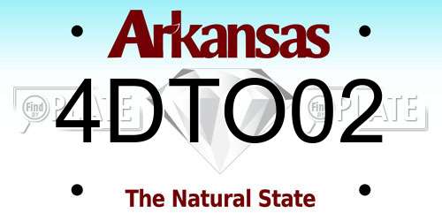 4DTO02 Arkansas License Plate