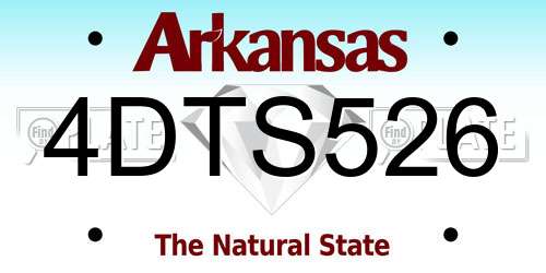 4DTS526 Arkansas License Plate