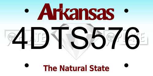 4DTS576 Arkansas License Plate