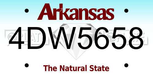 4DW5658 Arkansas License Plate