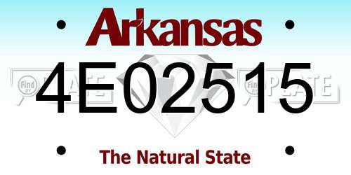 4E02515 Arkansas License Plate