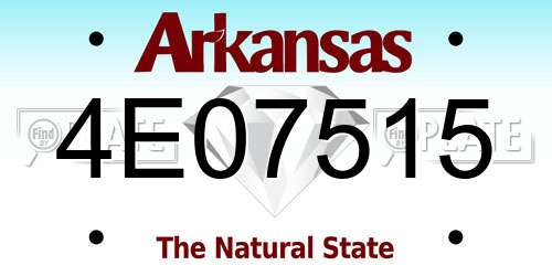 4E07515 Arkansas License Plate