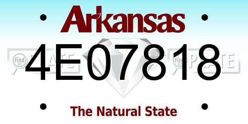 4E07818 Arkansas License Plate
