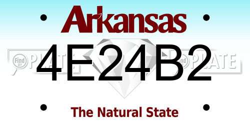 4E24B2 Arkansas License Plate