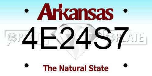 4E24S7 Arkansas License Plate