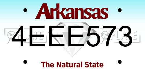 4EEE573 Arkansas License Plate
