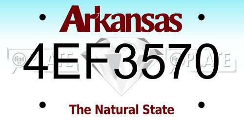4EF3570 Arkansas License Plate