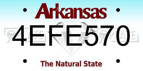 4EFE570 Arkansas License Plate